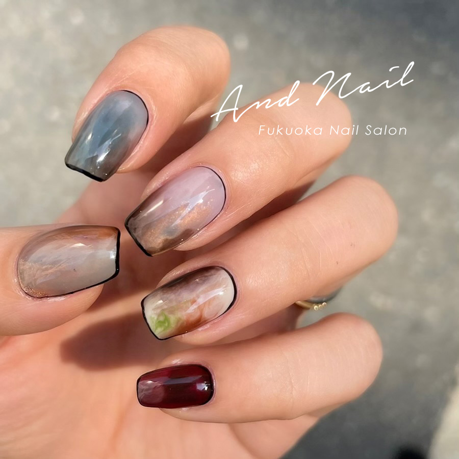お洒落なバレリーナネイル 福岡ネイルサロン 福岡アンドネイル