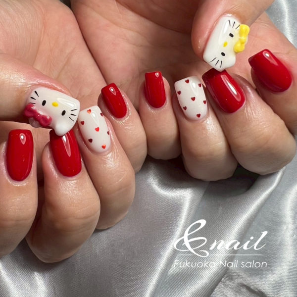 キティーちゃんネイル 福岡
