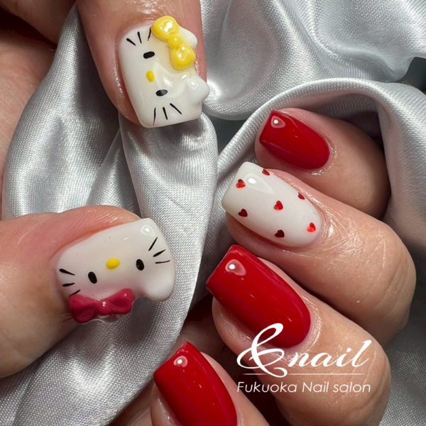 キティーちゃんネイル 福岡02