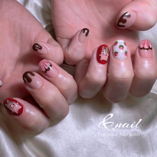 バレンタインネイル 福岡