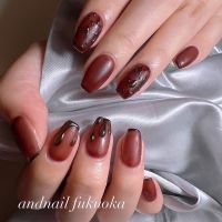 ぷっくりレオパードネイル・秋 冬