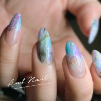 ターコイズカラー・ニュアンスネイル