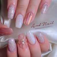 ぷっくりフラワー・バカラネイル