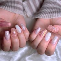 ぷっくりフラワー・バカラネイル