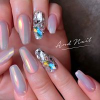 オーロラミラーネイル☆ツヤ感も輝き感もステキ！
