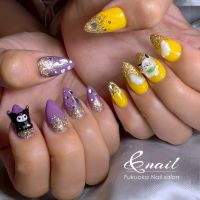 ✨サンリオキャラで遊ぶ大人可愛いネイル✨クロミちゃんとポコちゃんが指先で存在感を放つサンリオネイル