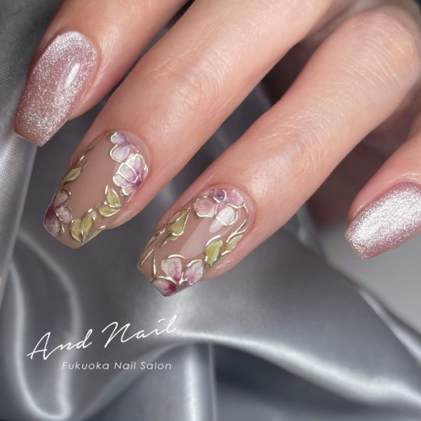 フラワーアート ネイルデザイン